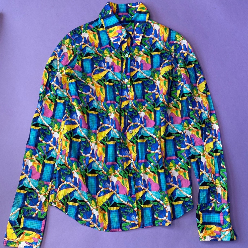 Creatures Of The Wind Psychedelic Button Down Blo… - image 2